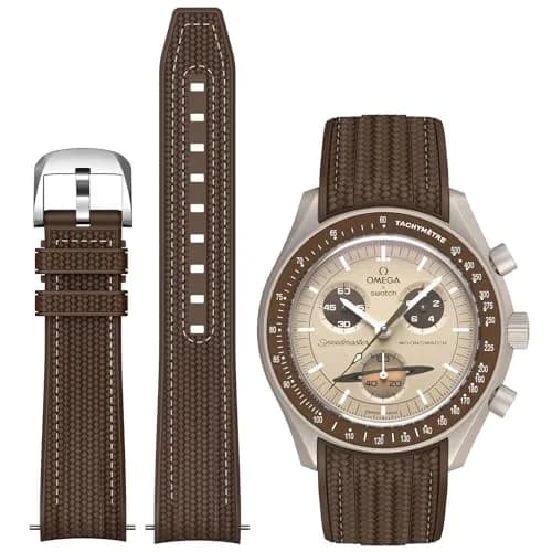 REBANDACE Silicone Watch Strap for Omega x Swatch Moonswatch 20mm | Curved No-Gap Design, Water-Resistant thumbnail 1