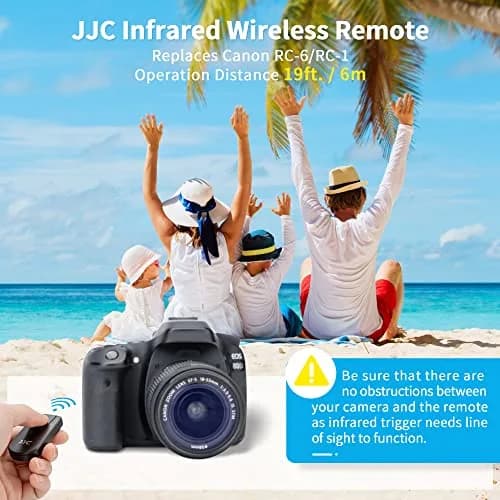 JJC Wireless Infrared Shutter Release Remote for Canon | Replaces RC-6 | 6m Range | Compact & Lightweight thumbnail 2