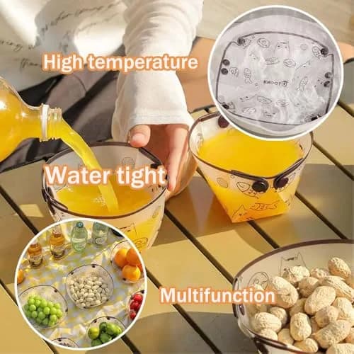 MIUPOO Collapsible Cup Set | Portable Foldable Camping & Picnic Tableware, Food Grade Material, 4 Pieces, 4.7×4.2×3.2 Inches thumbnail 7