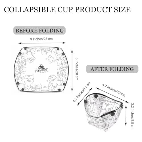MIUPOO Collapsible Cup Set | Portable Foldable Camping & Picnic Tableware, Food Grade Material, 4 Pieces, 4.7×4.2×3.2 Inches thumbnail 2