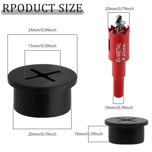 KITANIS 3/4 Inch(20mm) Desk Grommet | Durable Silicone Cable Hole Cover for Cables & Wires thumbnail 2