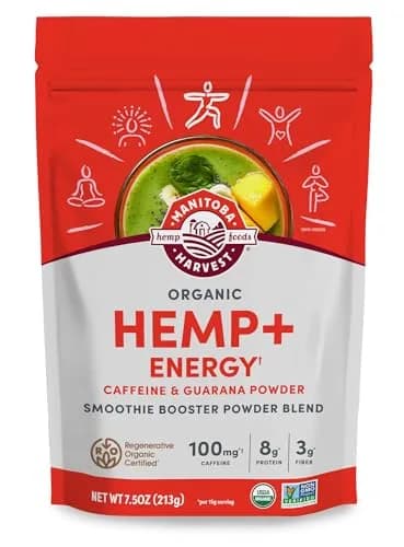 Manitoba Harvest Organic Hemp Energy Smoothie Booster Blend, 7.5 oz | Protein & Fiber Support for Indian Consumers thumbnail 1