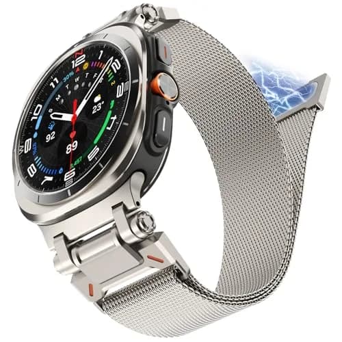 NewWays Milanese Loop for Galaxy Watch Ultra 47mm | Magnetic Stainless Steel Strap for Men thumbnail 1