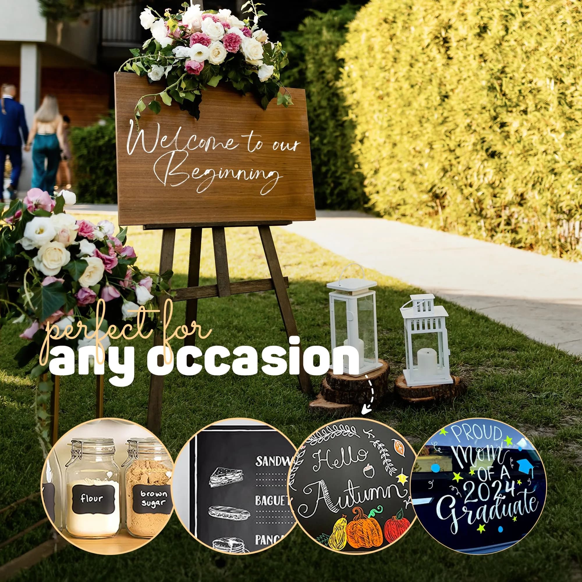 Bandle B. Wedding Edition Liquid Chalk Markers 8-Pack | Non-Toxic & Erasable for Special Events - view 6