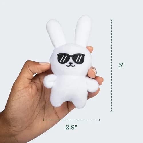 WHAT DO YOU MEME? Emotional Support Bunnies Plush Toy Set with Basket | 5 Plushies (8 inches) thumbnail 5