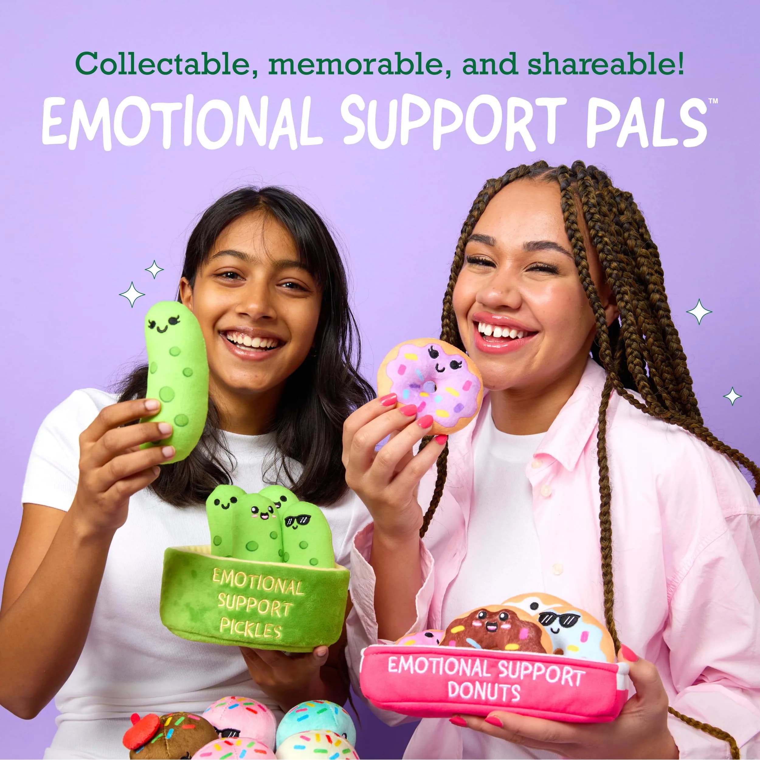 Emotional Support Bunnies by Relatable Plush Toy Set with Basket, PAL Award 2025 Winner, 5-Pack - view 3
