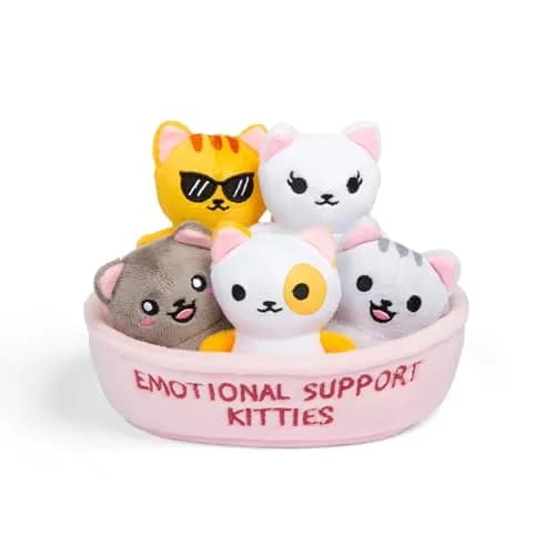 WHAT DO YOU MEME? Emotional Support Kitties Plush Toy Set 3.25 inches (8.25 cm) | ASTM-Tested Educational Toy thumbnail 1