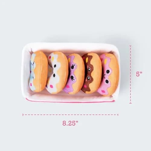 WHAT DO YOU MEME? Emotional Support Donuts Plush Set 5 Plushies with Carrying Basket | Fun Gifts for All Ages thumbnail 4