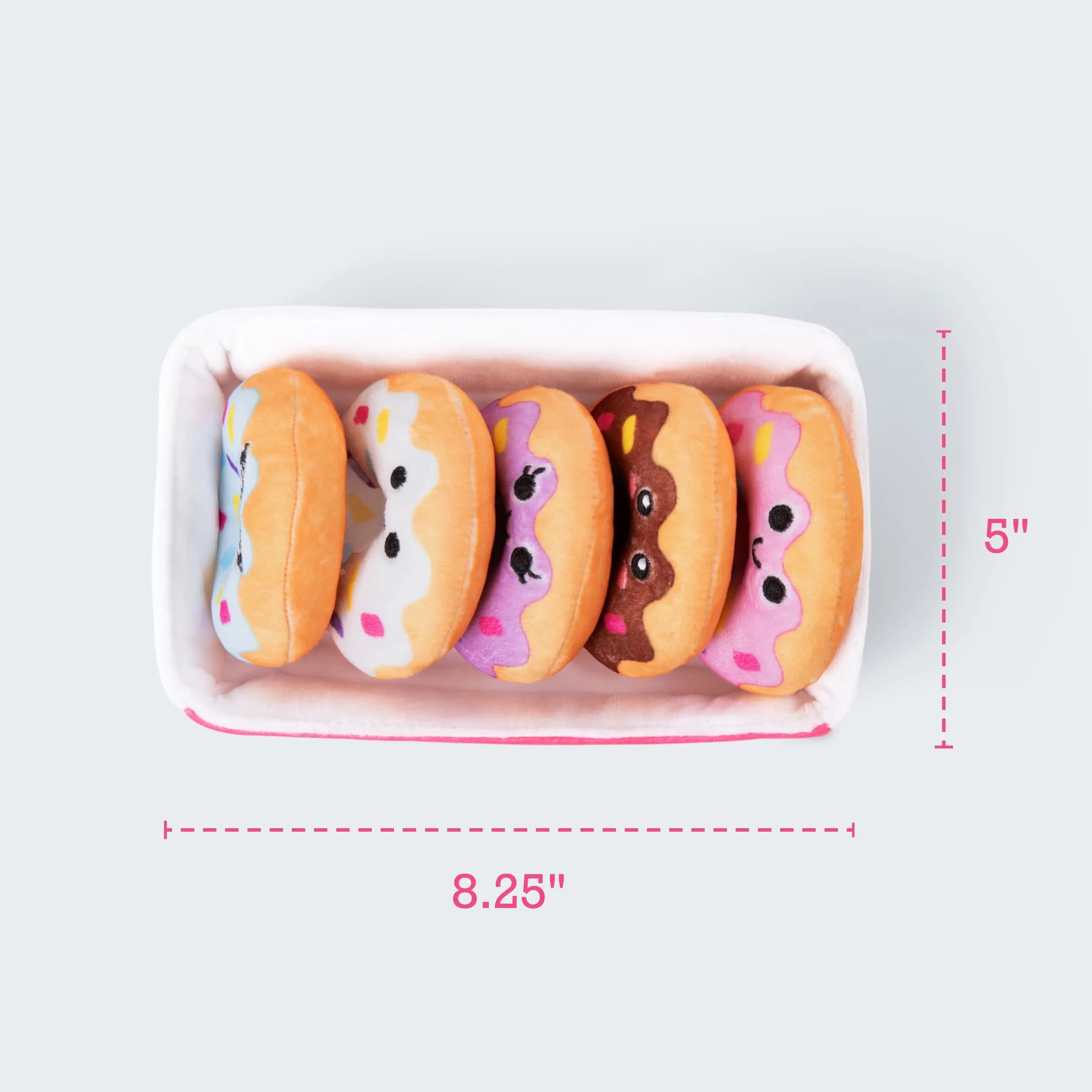 WHAT DO YOU MEME? Emotional Support Donuts Plush Figures with Carrying Basket, 5-Pack - view 4