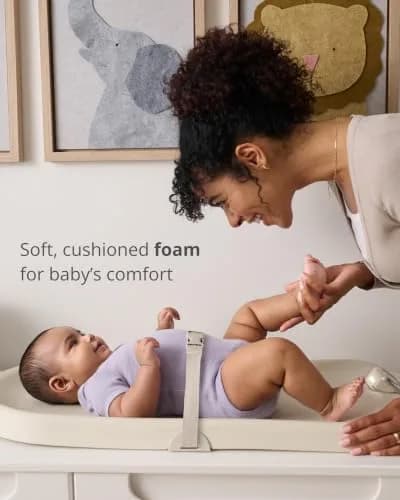 Skip Hop Baby Changing Pad Nursery Style Light-Up & Diaper Change Tracker 31.5L x 16W x 2.6H in | Cushioned & Wipeable thumbnail 2