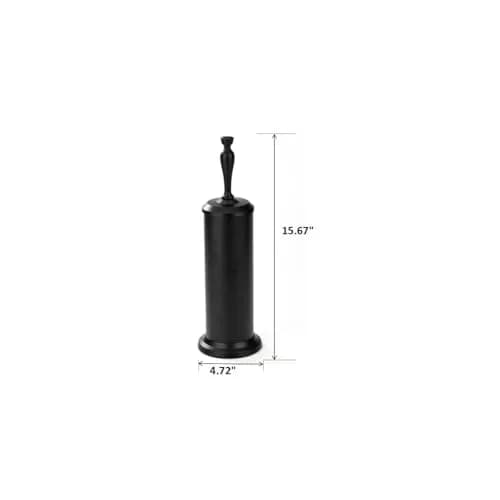 J&V TEXTILES Toilet Bowl Brush with Long Handle & Holder | Matte Black, 42cm (16.5in) thumbnail 3