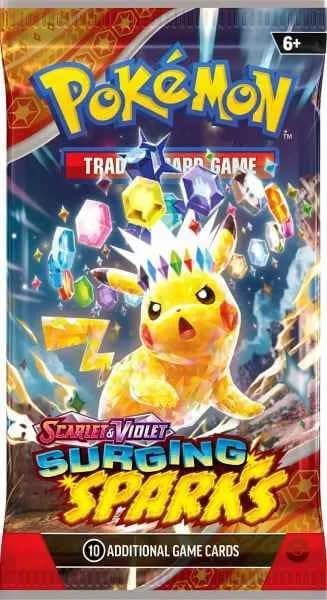 Pokémon TCG Surging Spark Single Booster Pack | Pack Art May Vary, Paper, Standard Size thumbnail 1