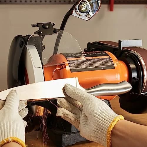 VEVOR 8 Inch Bench Grinder with 2x28 Inch Belt Sander, 2.5A Induction Motor for Metalworking & Sharpening thumbnail 8