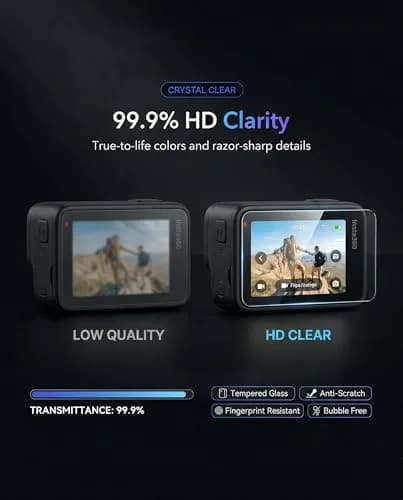 iDaPro Screen Protector for Insta360 Ace Pro 2 with subscreen film, 9H Glass | Complete Kit for Camera Screen Protection thumbnail 4