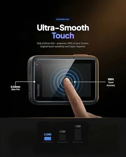 iDaPro Screen Protector for Insta360 Ace Pro 2 with subscreen film, 9H Glass | Complete Kit for Camera Screen Protection thumbnail 6