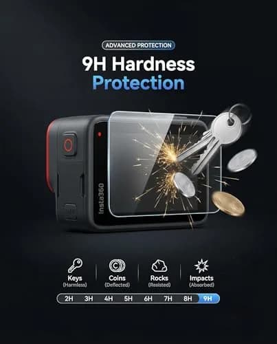 iDaPro Screen Protector for Insta360 Ace Pro 2 with subscreen film, 9H Glass | Complete Kit for Camera Screen Protection thumbnail 3