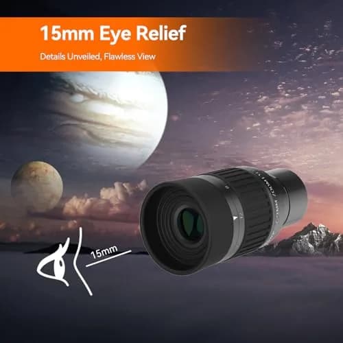 SVBONY SV135 Telescope Eyepiece, 40-60°Field of View, 7-21mm Zoom Eyepiece | High-Contrast, Multi-Coated Optics thumbnail 6