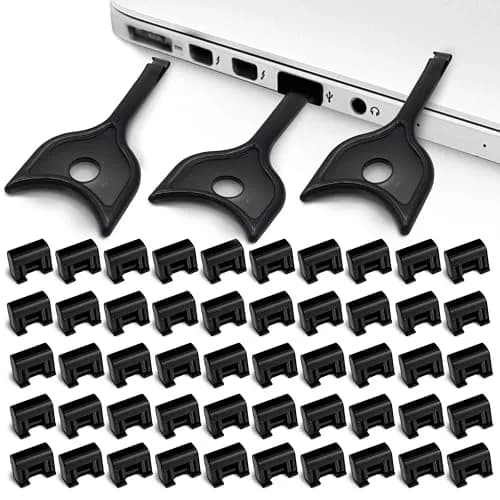 PortPlugs USB-A Port Blockers 50 Pack with 3 Keys | Secure Physical Access Control thumbnail 1