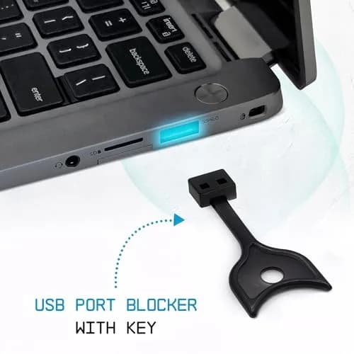 PortPlugs USB-A Port Blockers 50 Pack with 3 Keys | Secure Physical Access Control thumbnail 2