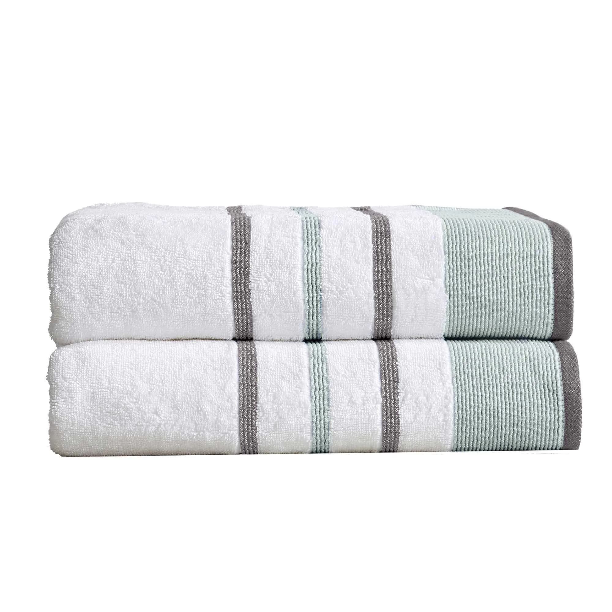 Great Bay Home Oversized Bath Sheet Set - Cotton 2 Pack 68x35 | Elegant Bathroom Decor