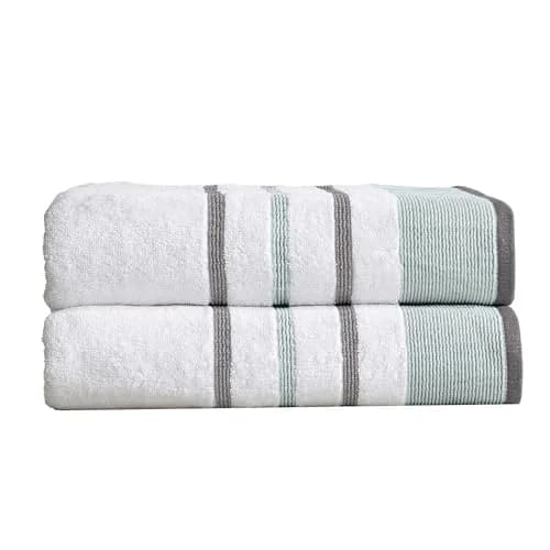 Great Bay Home Oversized Bath Sheet Set - Cotton 2 Pack 68x35 | Elegant Bathroom Decor thumbnail 1