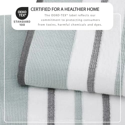Great Bay Home Oversized Bath Sheet Set - Cotton 2 Pack 68x35 | Elegant Bathroom Decor thumbnail 2