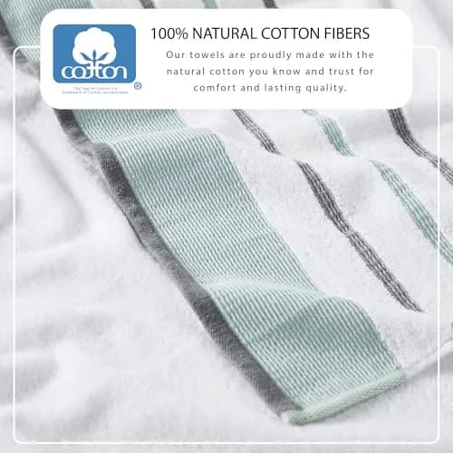 Great Bay Home Oversized Bath Sheet Set - Cotton 2 Pack 68x35 | Elegant Bathroom Decor thumbnail 3