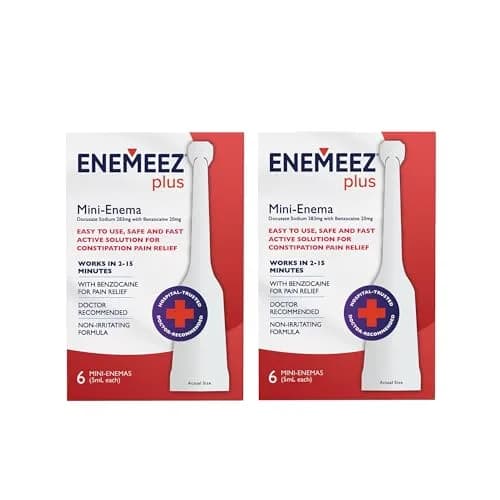 Enemeez Plus Mini Enemas Constipation Relief 5ml | Fast-Acting Stool Softener with Benzocaine thumbnail 1