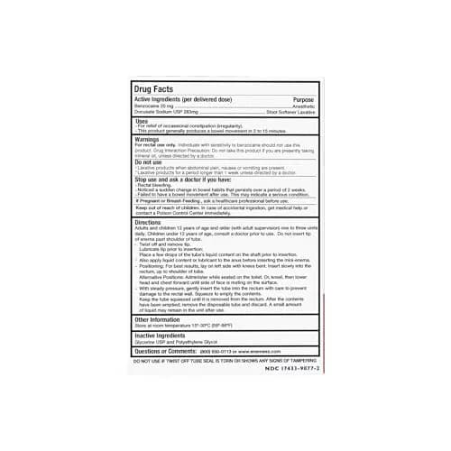 Enemeez Plus Mini Enemas Constipation Relief 5ml | Fast-Acting Stool Softener with Benzocaine thumbnail 8