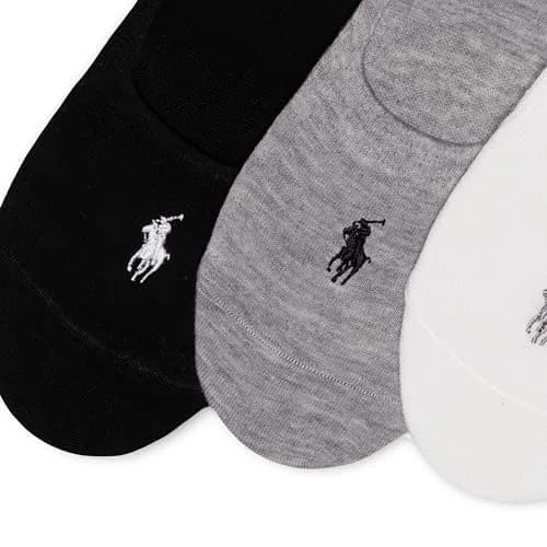 POLO RALPH LAUREN Women's Classic Sport Sneaker Liner Socks, 3 Pairs | Non-slip Gripper & Arch Support for Active Women thumbnail 2