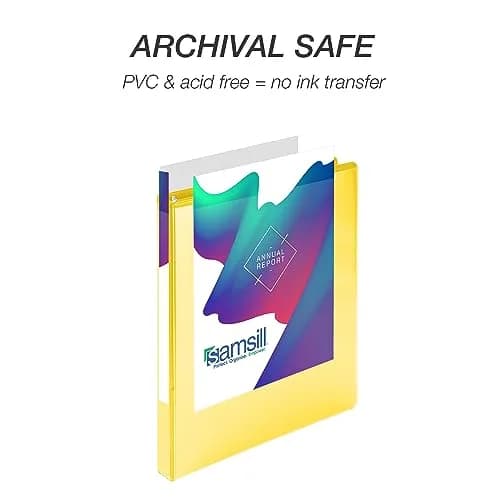Samsill Yellow 12 Pack 0.5 Inch D-Ring Binder | Holds 125 Sheets, Recycled Chipboard thumbnail 5