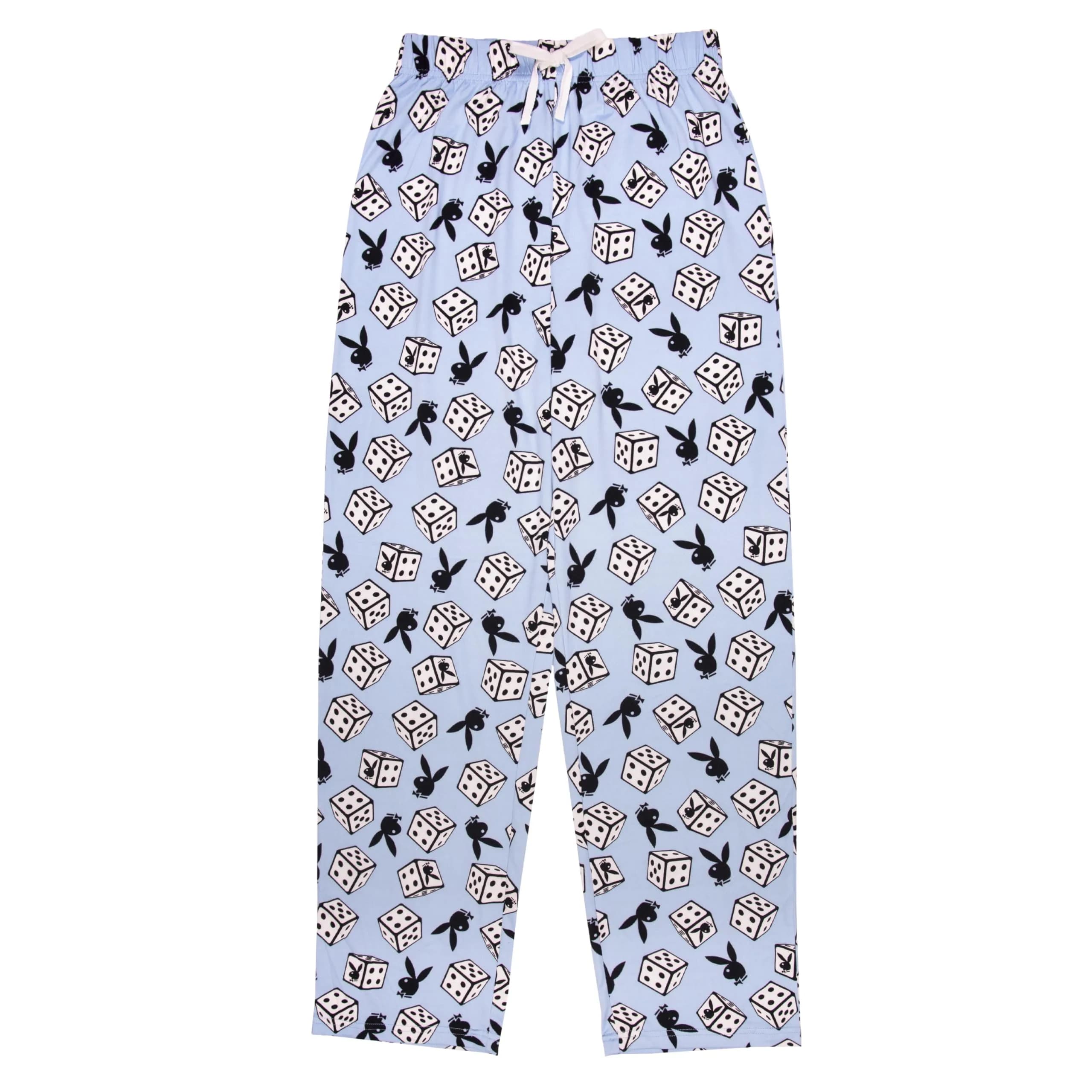 Playboy Unisex Lounge Pants XXS-XL | Super Soft Sherpa & Yummy Fabric, Light Blue