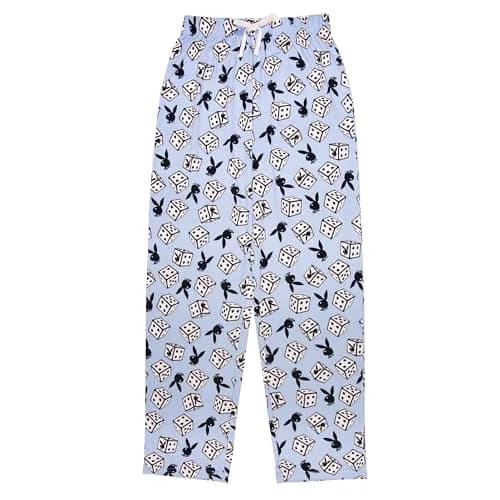 Playboy Unisex Lounge Pants XXS-XL | Super Soft Sherpa & Yummy Fabric, Light Blue thumbnail 1
