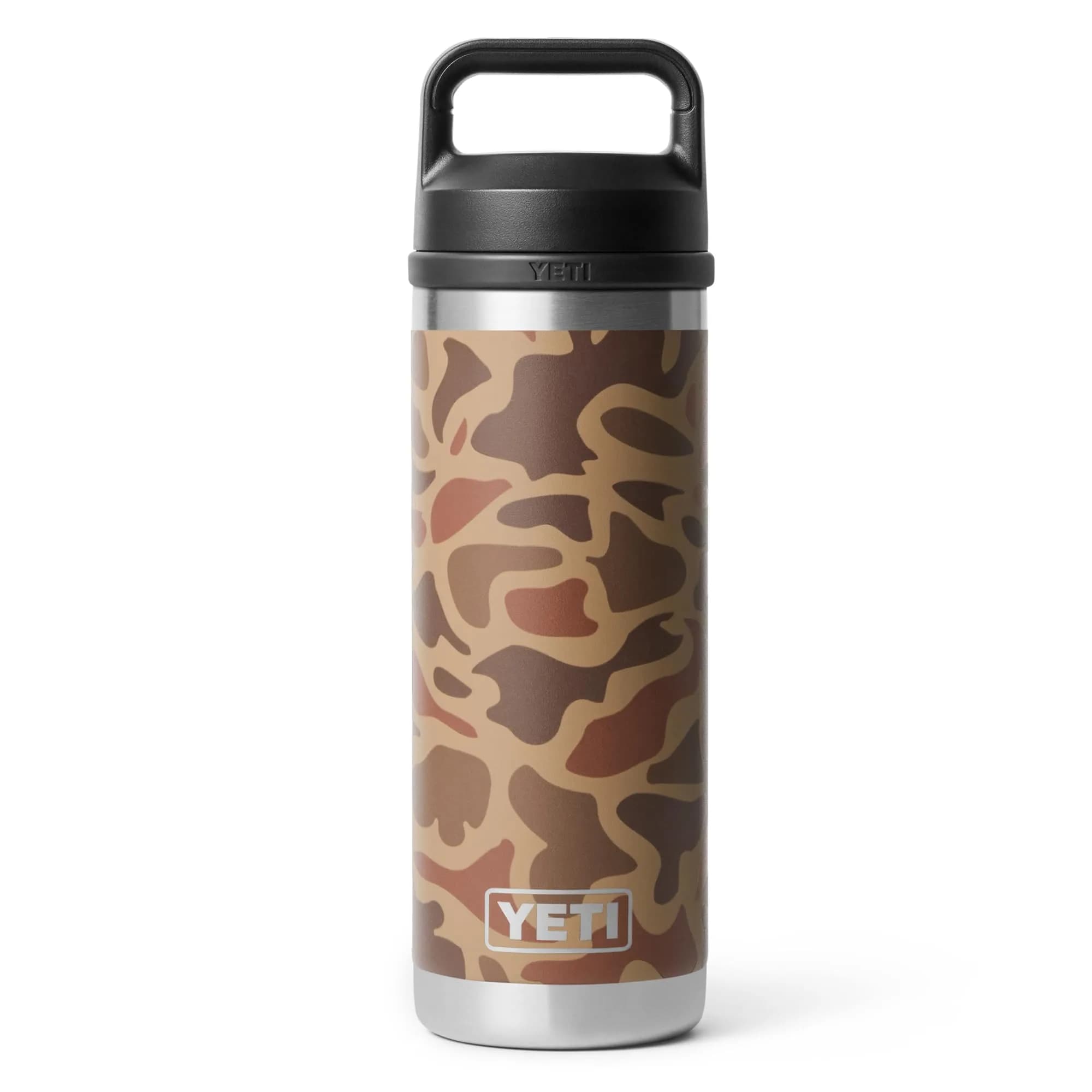 YETI Rambler Bottle Chug 18 oz | Vacuum Insulated Stainless Steel, Wetlands Camo