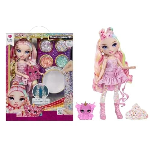 Rainbow High Bella Pink 11” Fashion Doll with Slime Kit & Magical Llama Pet | Ages 3+ (7-Piece Set) thumbnail 1