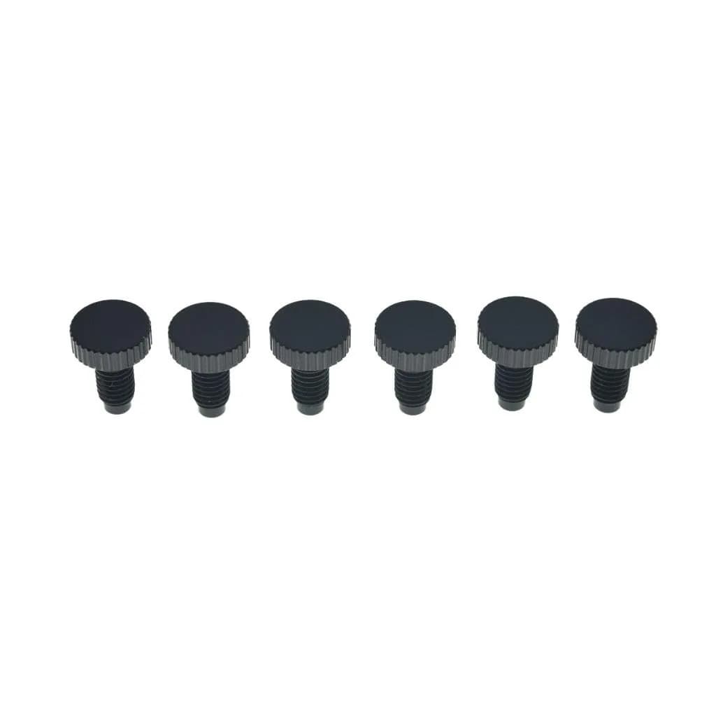 KAISH Set of 6 Stainless Steel Guitar Tremolo Bridge Fine Tuner Screws | Fits Floyd Rose Black - main product image