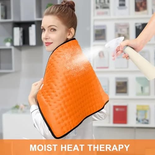 Deepsoon Electric Heating Pad for Back 33x17 Inch | Muscle Pain Relief with 6 Heat Settings & Auto Shut-Off thumbnail 4