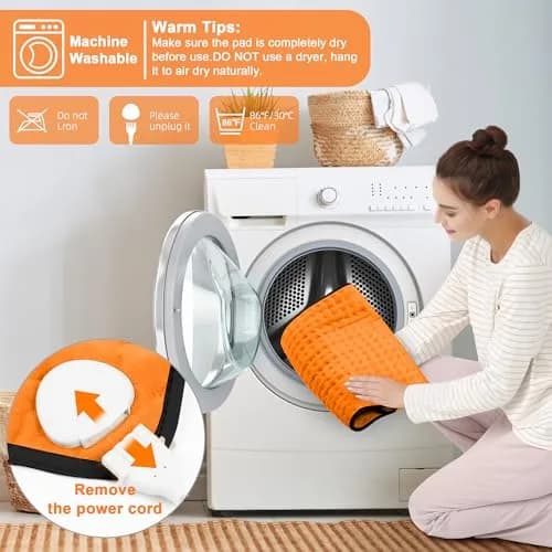 Deepsoon Electric Heating Pad for Back 33x17 Inch | Muscle Pain Relief with 6 Heat Settings & Auto Shut-Off thumbnail 5