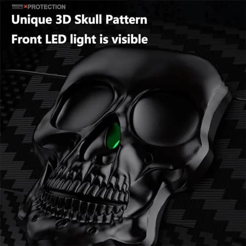 Fofvccv Black Skull Lock Case for AirPods 5/4 (TPU+PC) | 3D Skull Lock & Carabiner thumbnail 7