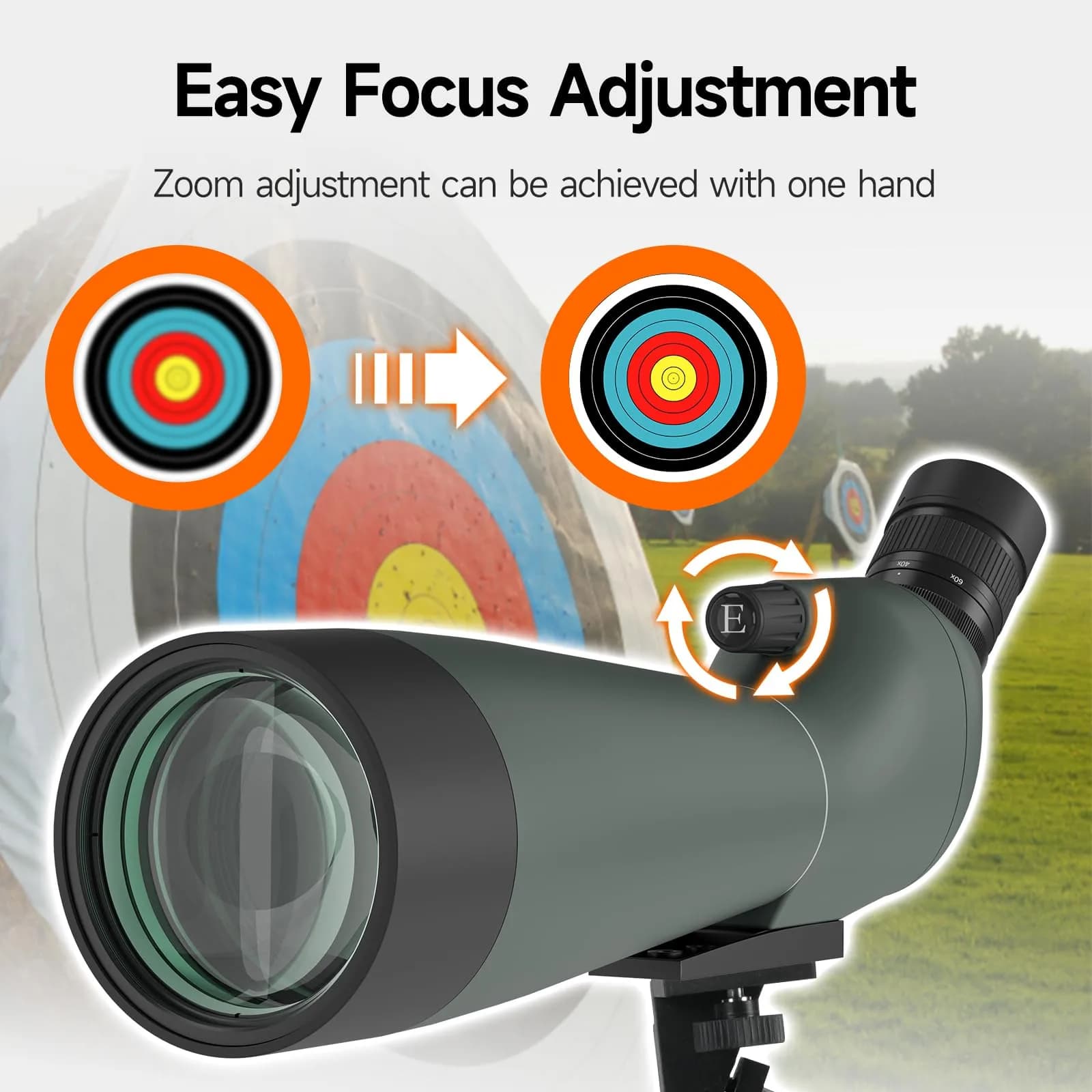 SVBONY SV28 Spotting Scope 20-60x80mm | FMC Coating, Long Range, with Phone Adapter & Tripod - view 5