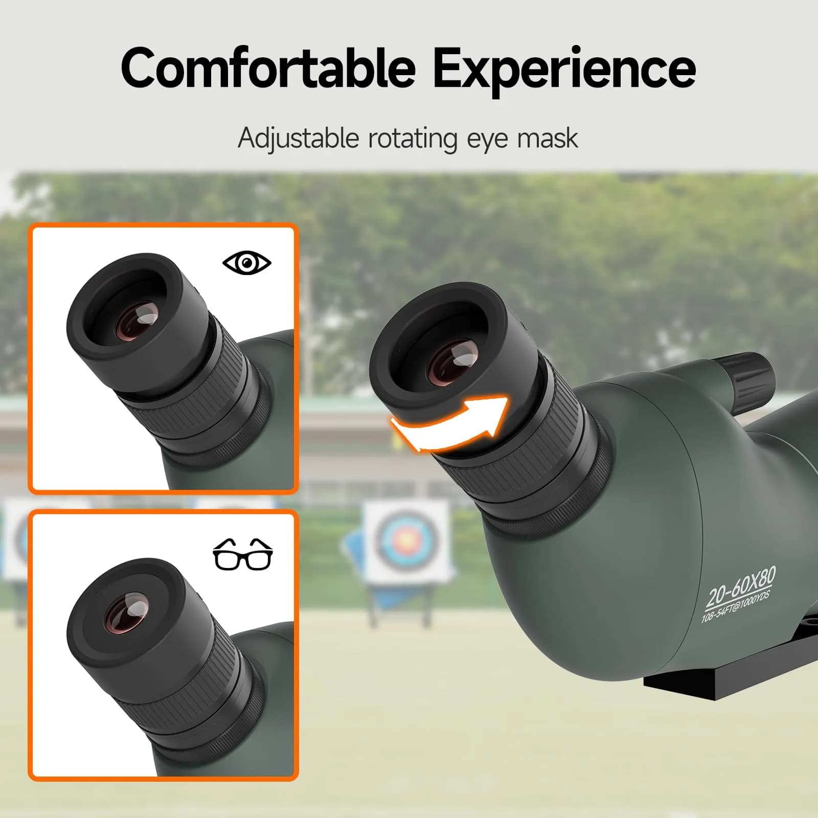 SVBONY SV28 Spotting Scope 20-60x80mm | FMC Coating, Long Range, with Phone Adapter & Tripod - view 6