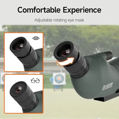 SVBONY SV28 Spotting Scope 20-60x80mm | FMC Coating, Long Range, with Phone Adapter & Tripod thumbnail 6