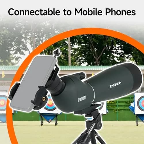SVBONY SV28 Spotting Scope 20-60x80mm | FMC Coating, Long Range, with Phone Adapter & Tripod thumbnail 8