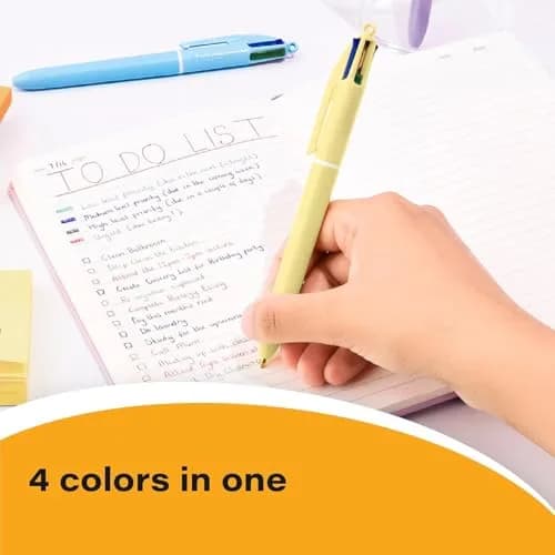 BIC 4 Color Pastel Ballpoint Pen, 1.0 mm Medium Point, 3-Count Set | Smooth Ink Flow thumbnail 5
