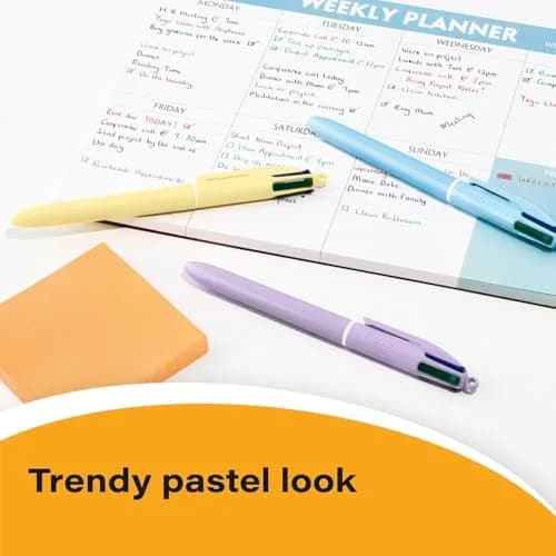 BIC 4 Color Pastel Ballpoint Pen, 1.0 mm Medium Point, 3-Count Set | Smooth Ink Flow thumbnail 8