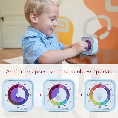 Time Timer MOD Home Edition Rainbow Wheel Visual Countdown Timer 60 Minute | Silent Operation for Kids & Students thumbnail 4