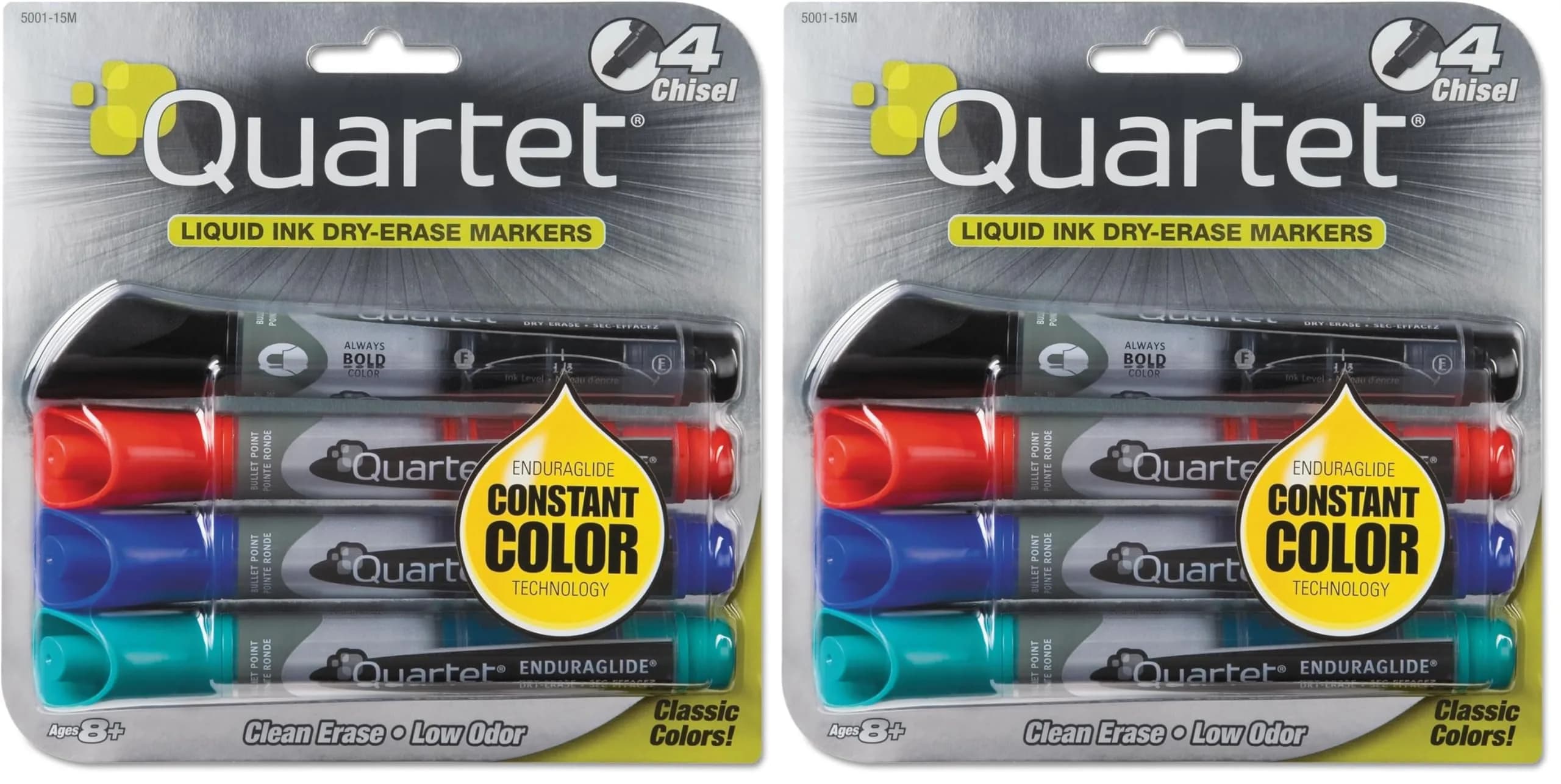 Quartet EnduraGlide Assorted Classic Colors Bullet Tip Dry Erase Markers, 8 Count Pack - main product image