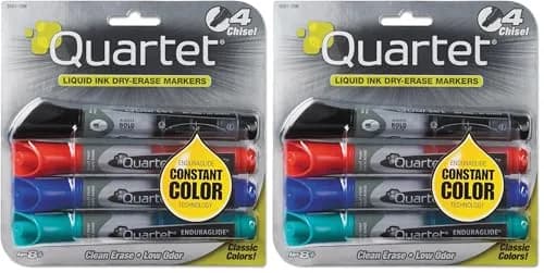 Quartet Dry Erase Markers, Whiteboard Markers, Bullet Tip, EnduraGlide, Assorted Classic Colors, 8 Pack (5001-1MA) | Smooth Ink Flow thumbnail 1