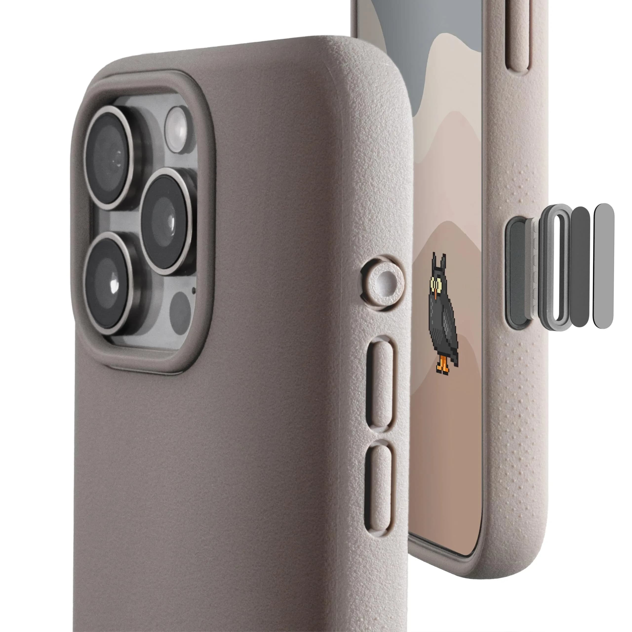TineeOwl iPhone 16 Pro Max Magnetic Case with Camera Control Button, 16.6cm (6.5in) | Grippy Stone Textured TPU