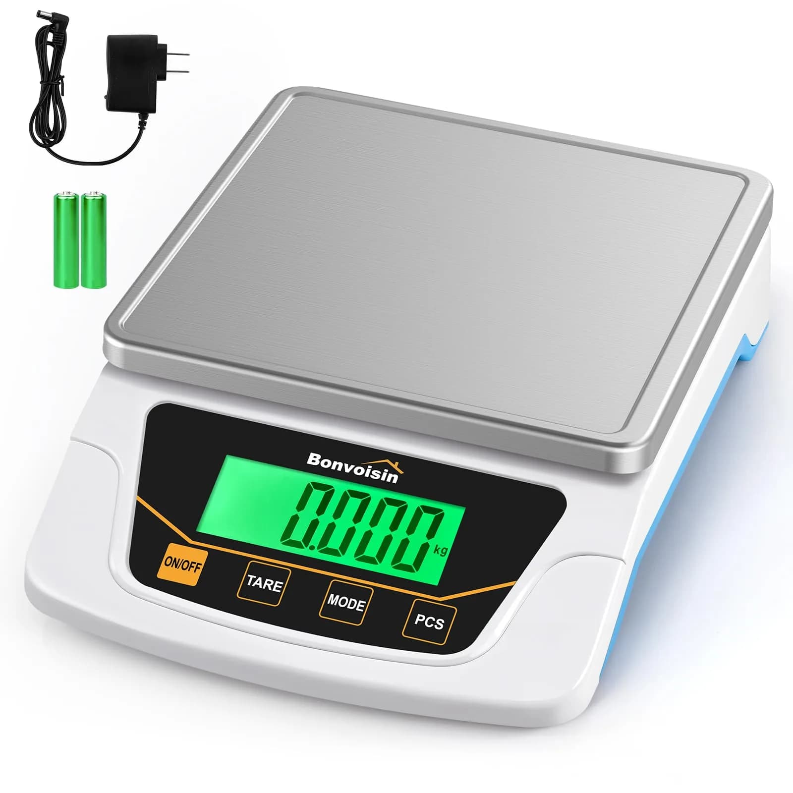 Bonvoisin Digital Gram Scale 6000g x 0.1g Lab Scale with 6 Units | Precision Weighing for Labs & Jewelry
